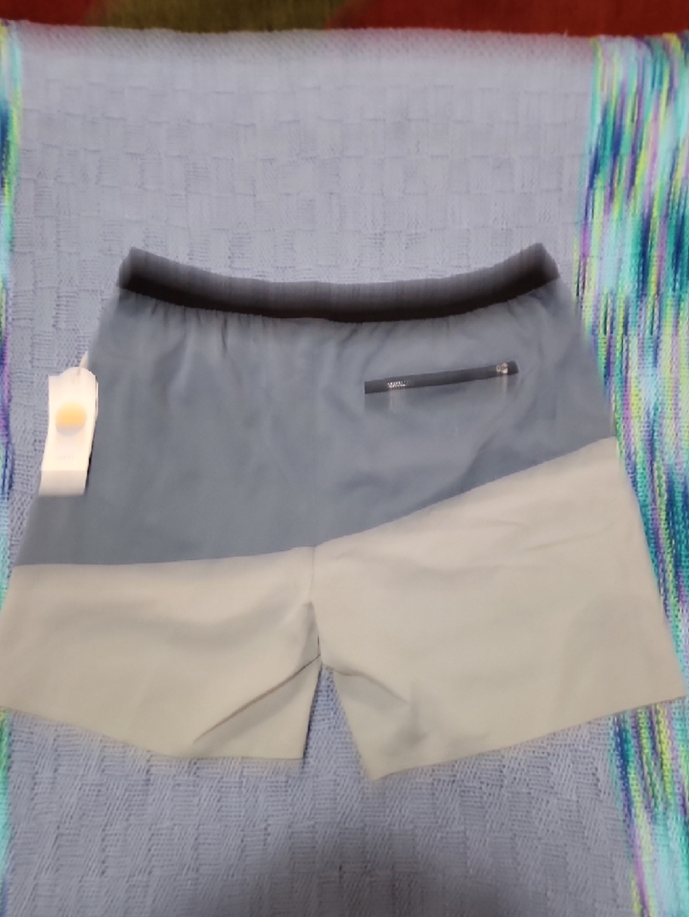 Vuori Slate Blue Athletic Shorts with Black Waistband - Picture 5 of 8